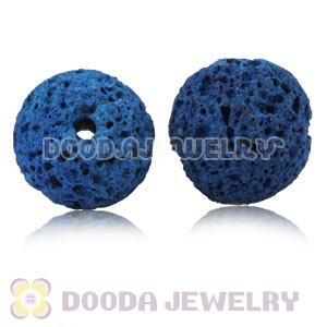 10mm Handmade Style Blue Lava Stone Beads Wholesale