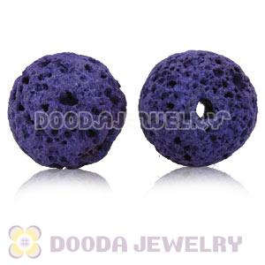 10mm Handmade Style Purple Lava Stone Beads Wholesale