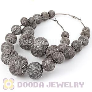 90mm Basketball Wives Mesh Hoop Earrings Wholesale