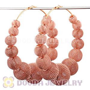 90mm Basketball Wives Mesh Hoop Earrings Wholesale
