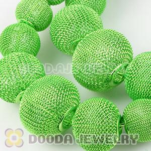 90mm Green Basketball Wives Mesh Hoop Earrings Wholesale