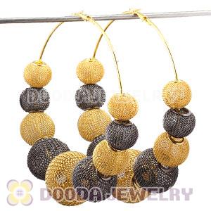 90mm Basketball Wives Mesh Hoop Earrings Wholesale