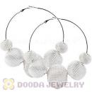 70mm Basketball Wives Mesh Hoop Earrings Wholesale