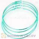 90mm Plated Green Basketball Wives Plain Hoop Earrings Wholesale