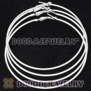 90mm Plated White Basketball Wives Plain Hoop Earrings Wholesale