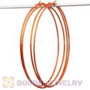 90mm Plated Orange Basketball Wives Plain Hoop Earrings Wholesale