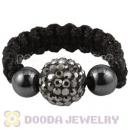 Grey Czech Crystal Handmade Style Macrame Rings Wholesale