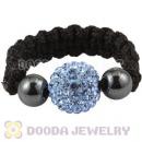 Blue Czech Crystal Handmade Style Macrame Rings Wholesale