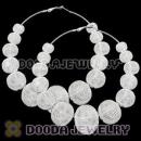 90mm Silver Basketball Wives Mesh Hoop Earrings Wholesale