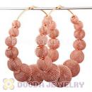 90mm Basketball Wives Mesh Hoop Earrings Wholesale