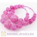 90mm Peach Basketball Wives Mesh Hoop Earrings Wholesale