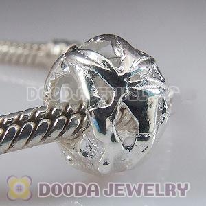 Solid Sterling Silver Charm Jewelry Hollow Beads and Charms