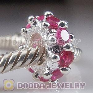 925 Sterling Silver Jewelry Spacer Beads with Stone