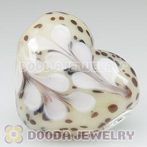 Murano Glass Heart Shape Pendants fit Fashion Jewelry, European Beads, bighole Jewelry Necklace
