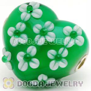 Murano Glass Heart Shape Pendants fit Fashion Jewelry, European Beads, bighole Jewelry Necklace