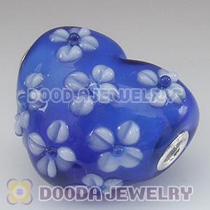 Murano Glass Heart Shape Pendants fit Fashion Jewelry, European Beads, bighole Jewelry Necklace