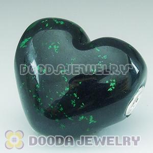 Murano Glass Heart Shape Pendants fit Fashion Jewelry, European Beads, bighole Jewelry Necklace