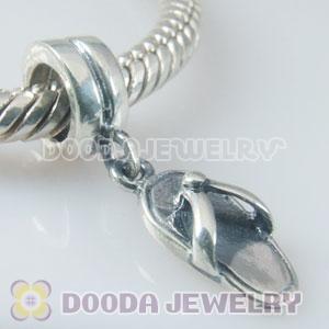 S925 Sterling Silver Jewelry Charms with Screw Dangle Slipper