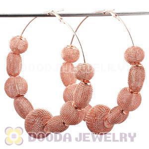 90mm Basketball Wives Mesh Hoop Earrings Wholesale