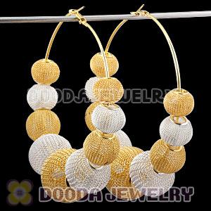 90mm Basketball Wives Mesh Hoop Earrings Wholesale