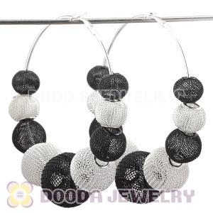 90mm Basketball Wives Mesh Hoop Earrings Wholesale