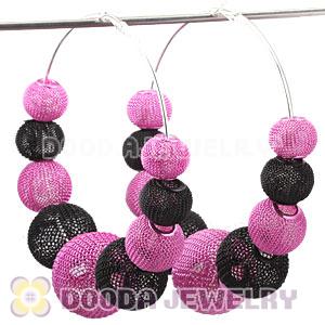 90mm Basketball Wives Mesh Hoop Earrings Wholesale