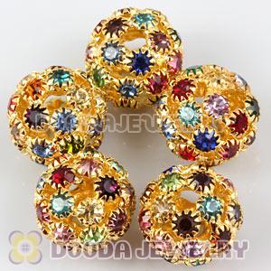 14mm Alloy Black Basketball Wives Crystal Beads Wholesale 