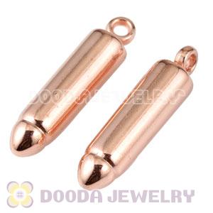 32mm Rose Gold Plated ABS Basketball Wives Bullet Beads Wholesale