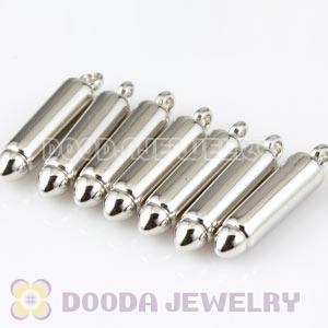 32mm Silver Plated ABS Basketball Wives Bullet Beads Wholesale 