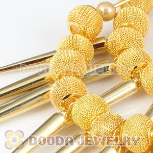 80mm Gold Basketball Wives Spike Hoop Earrings Wholesale