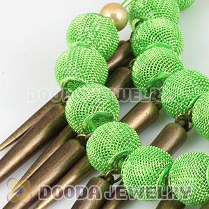 80mm Green Basketball Wives Spike Hoop Earrings Wholesale