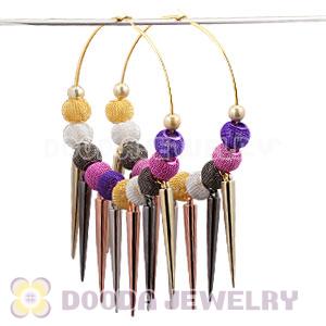 80mm Basketball Wives Spike Hoop Earrings Wholesale