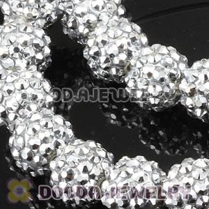 80mm Resin Crystal Basketball Wives Hoop Earrings Wholesale