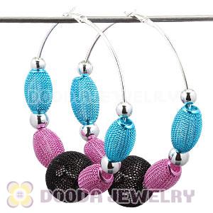80mm Basketball Wives Mesh Hoop Earrings Wholesale