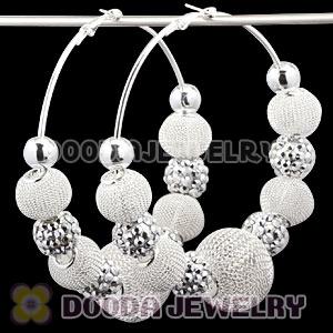 80mm Basketball Wives Mesh Hoop Earrings Wholesale