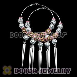 70mm Basketball Wives Spike Hoop Earrings Wholesale
