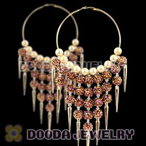 80mm Chandelier Basketball Wives Spike Hoop Earrings Wholesale