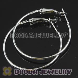 35mm Platinum Plated Hoops For Basketball Wives Earrings Accesories