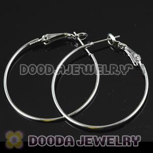 35mm Platinum Plated Hoops For Basketball Wives Earrings Accesories