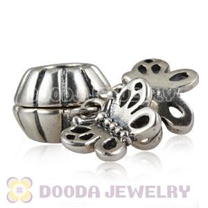 925 Sterling Silver Butterfly Dangle Charms Wholesale