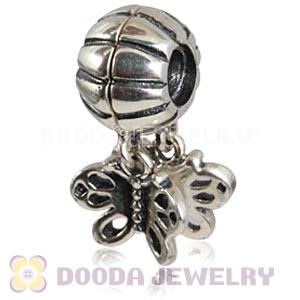 925 Sterling Silver Butterfly Dangle Charms Wholesale