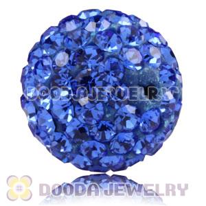 10mm Blue Czech Crystal Beads Earrings Component Findings 