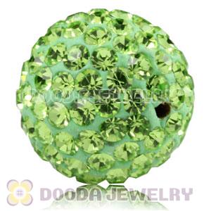 10mm Green Czech Crystal Beads Earrings Component Findings 