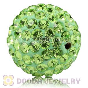 10mm Green Czech Crystal Beads Earrings Component Findings