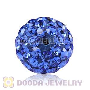 8mm Blue Czech Crystal Beads Earrings Component Findings 