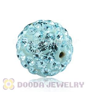 8mm Cyan Czech Crystal Beads Earrings Component Findings 