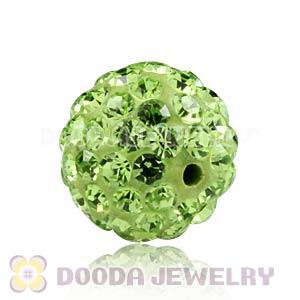 8mm Green Czech Crystal Beads Earrings Component Findings 