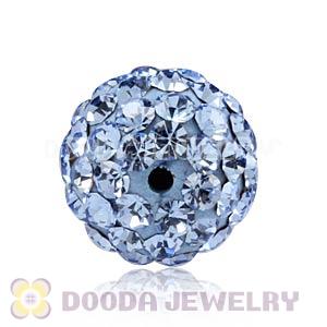 8mm Blue Czech Crystal Beads Earrings Component Findings 