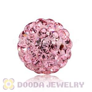 8mm Pink Czech Crystal Beads Earrings Component Findings 