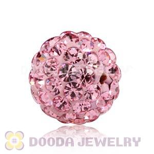 8mm Pink Czech Crystal Beads Earrings Component Findings